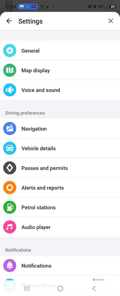 Waze settings