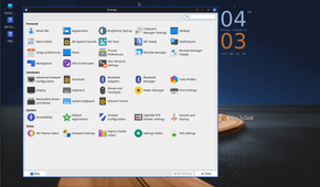 Xfce Settings Manager on MX Linux showing Personal, Hardware, System and Other settings.