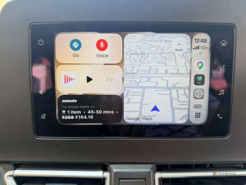 Zomato live activity on CarPlay